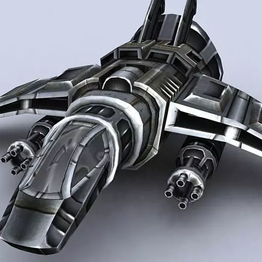 3DRT - Sci-Fi Gunship 4 Low-poly 3D model