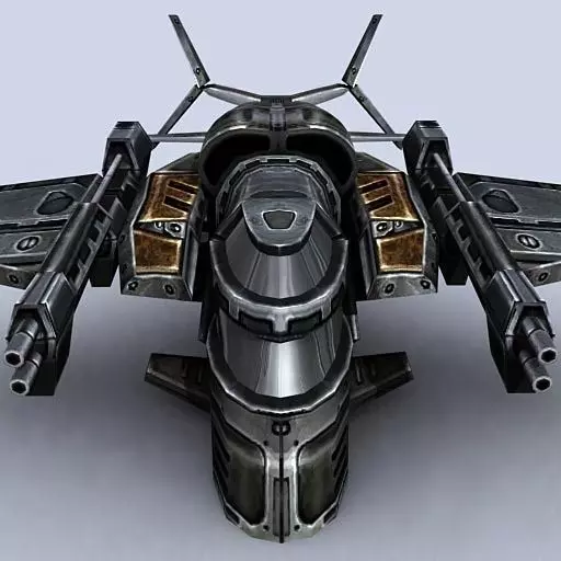 3DRT - Sci-Fi Gunship 5 Low-poly 3D model