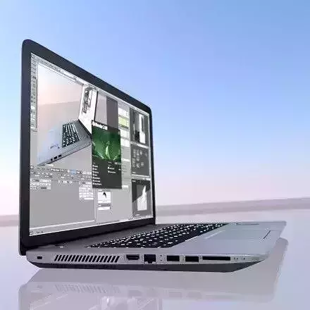 HP Laptop High Poly 3D model