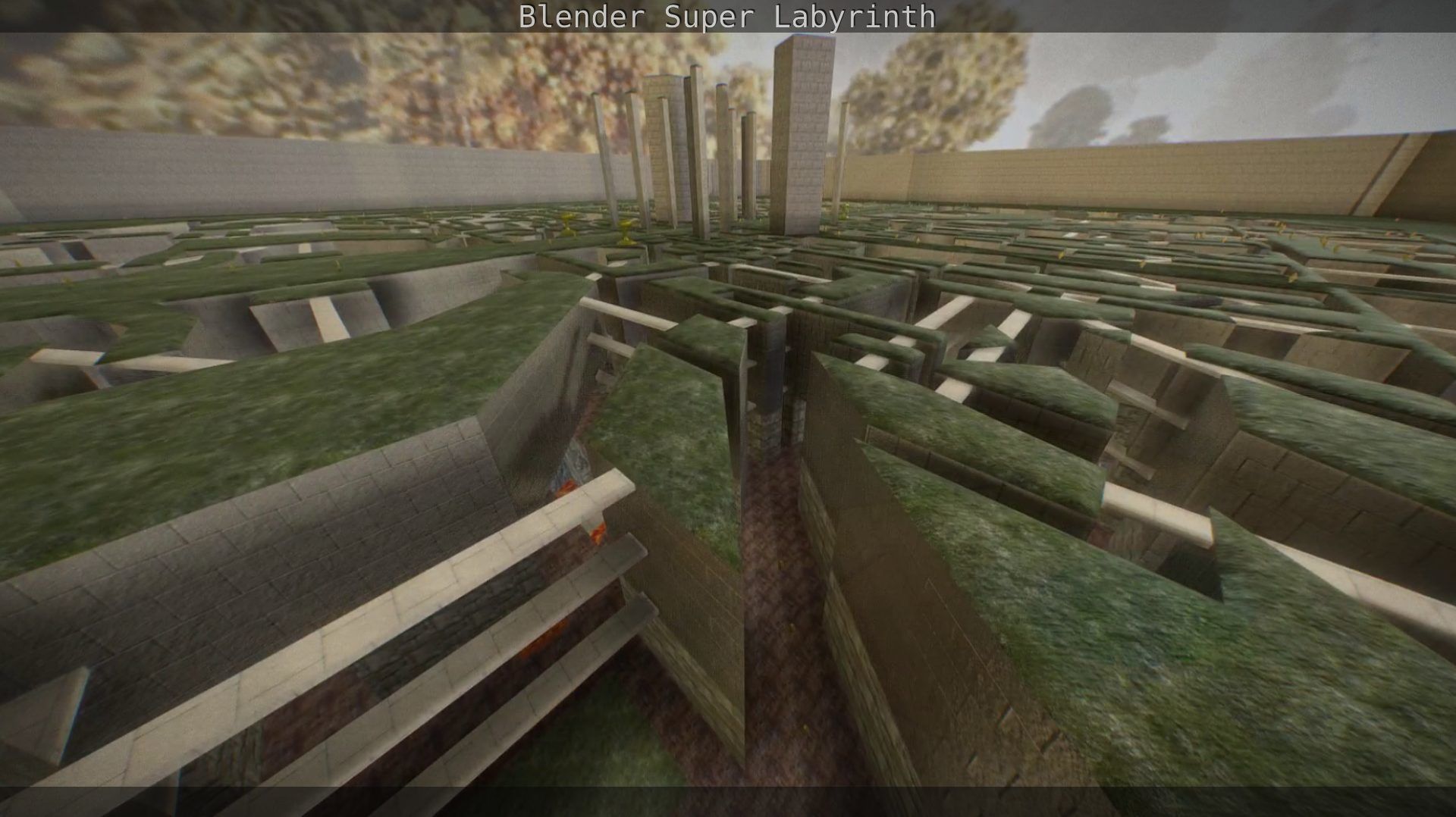 Blender Super Labyrinth Blender Game Engine Free low-poly 3D model_138