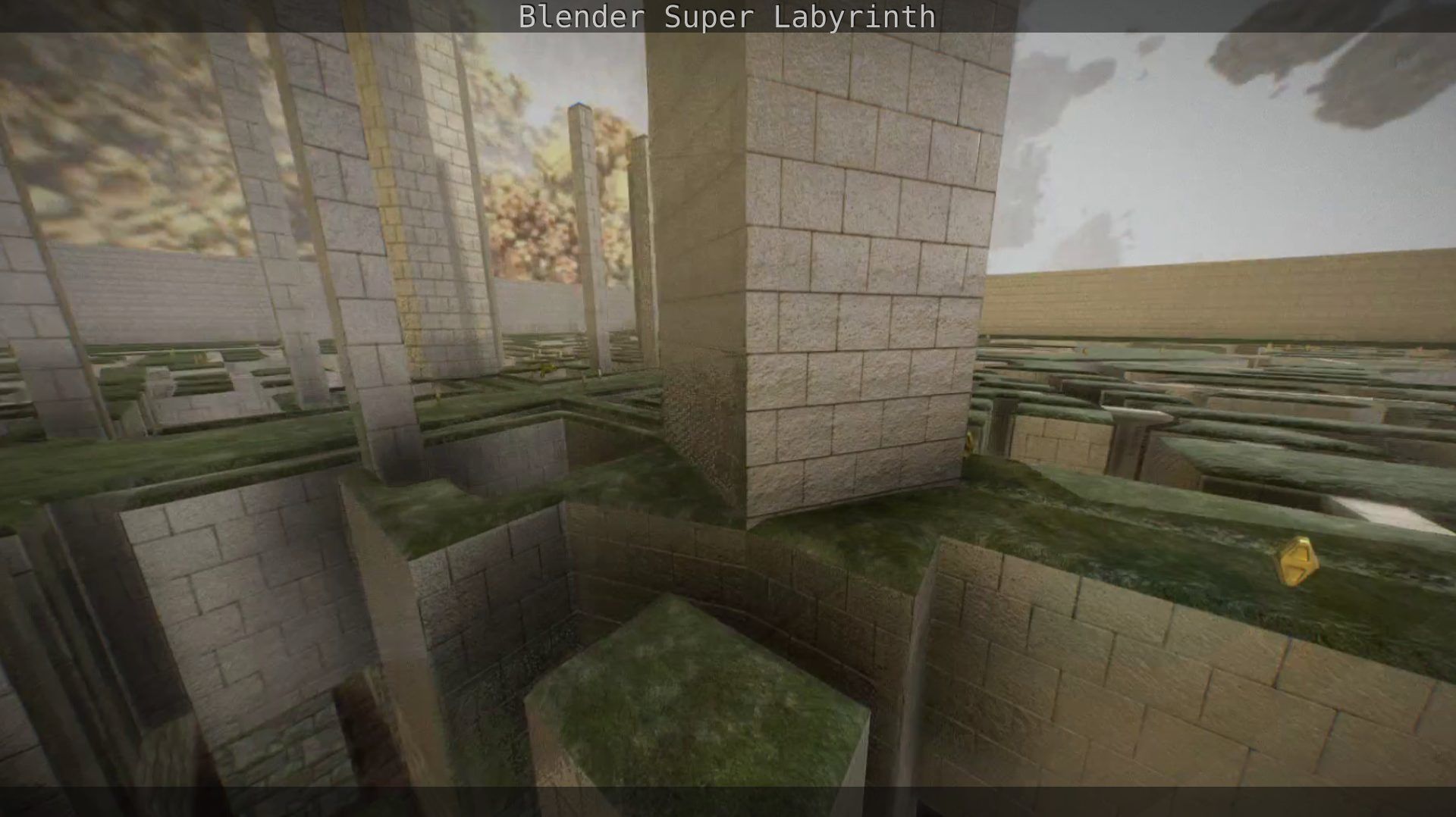Blender Super Labyrinth Blender Game Engine Free low-poly 3D model_13