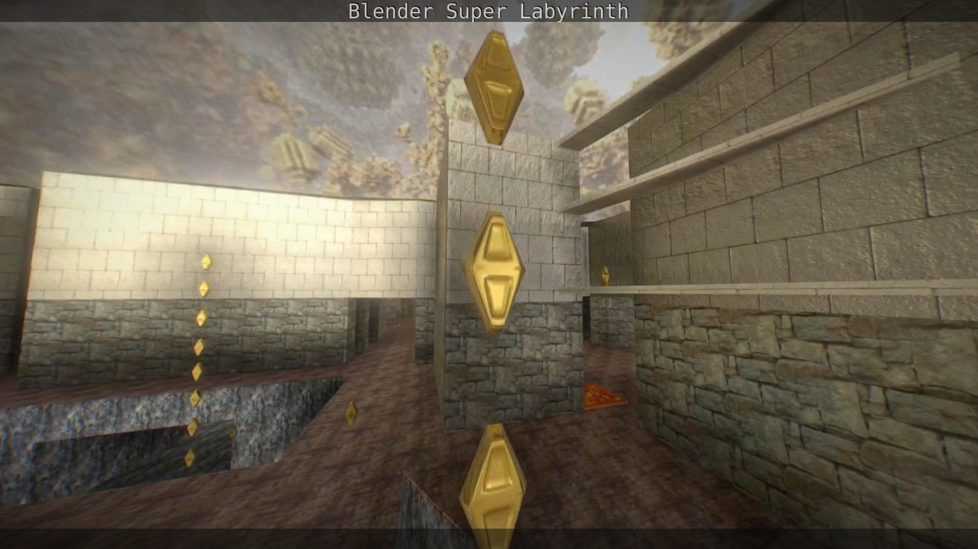 Blender Super Labyrinth Blender Game Engine Free low-poly 3D model_93