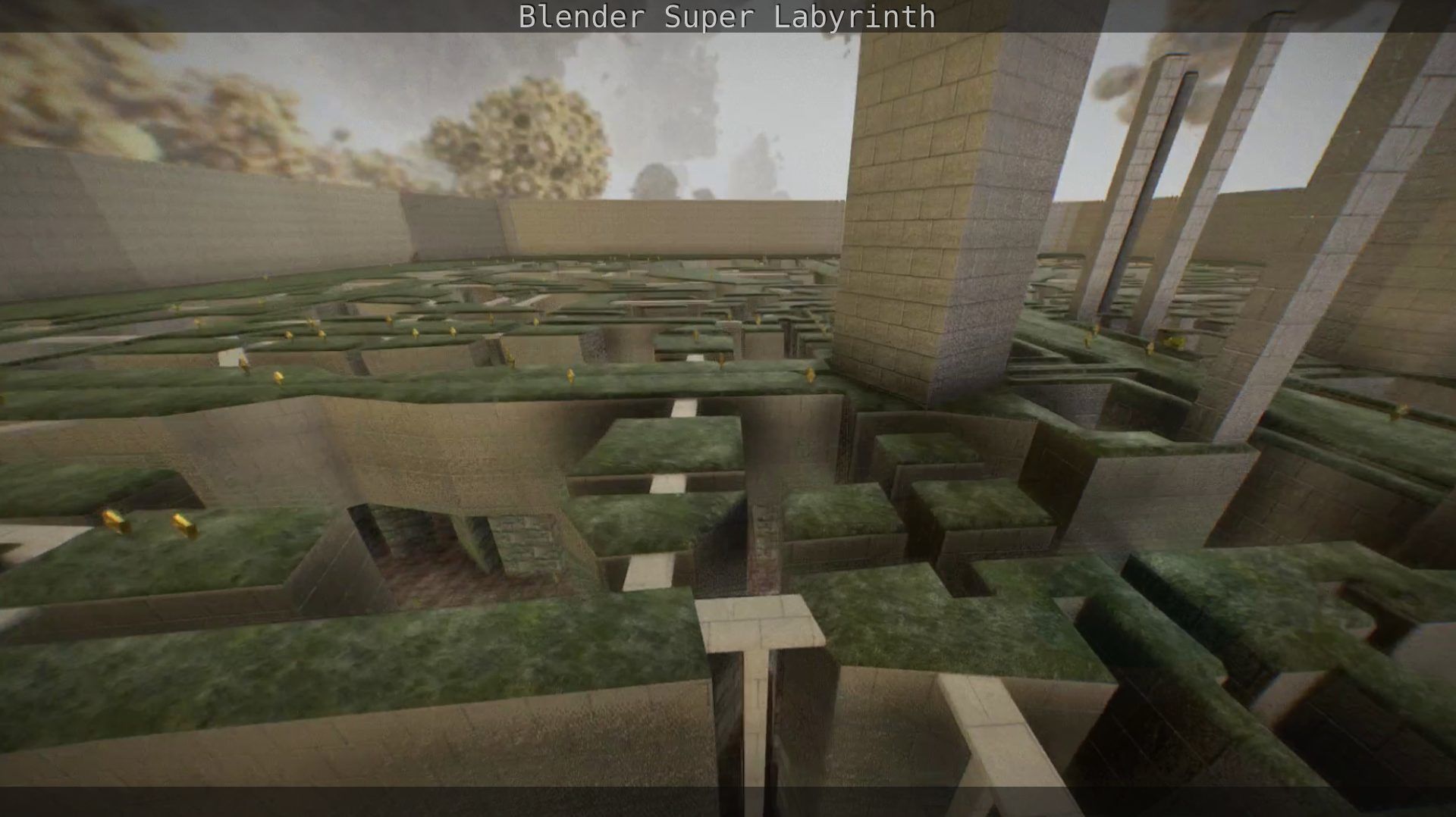 Blender Super Labyrinth Blender Game Engine Free low-poly 3D model_20