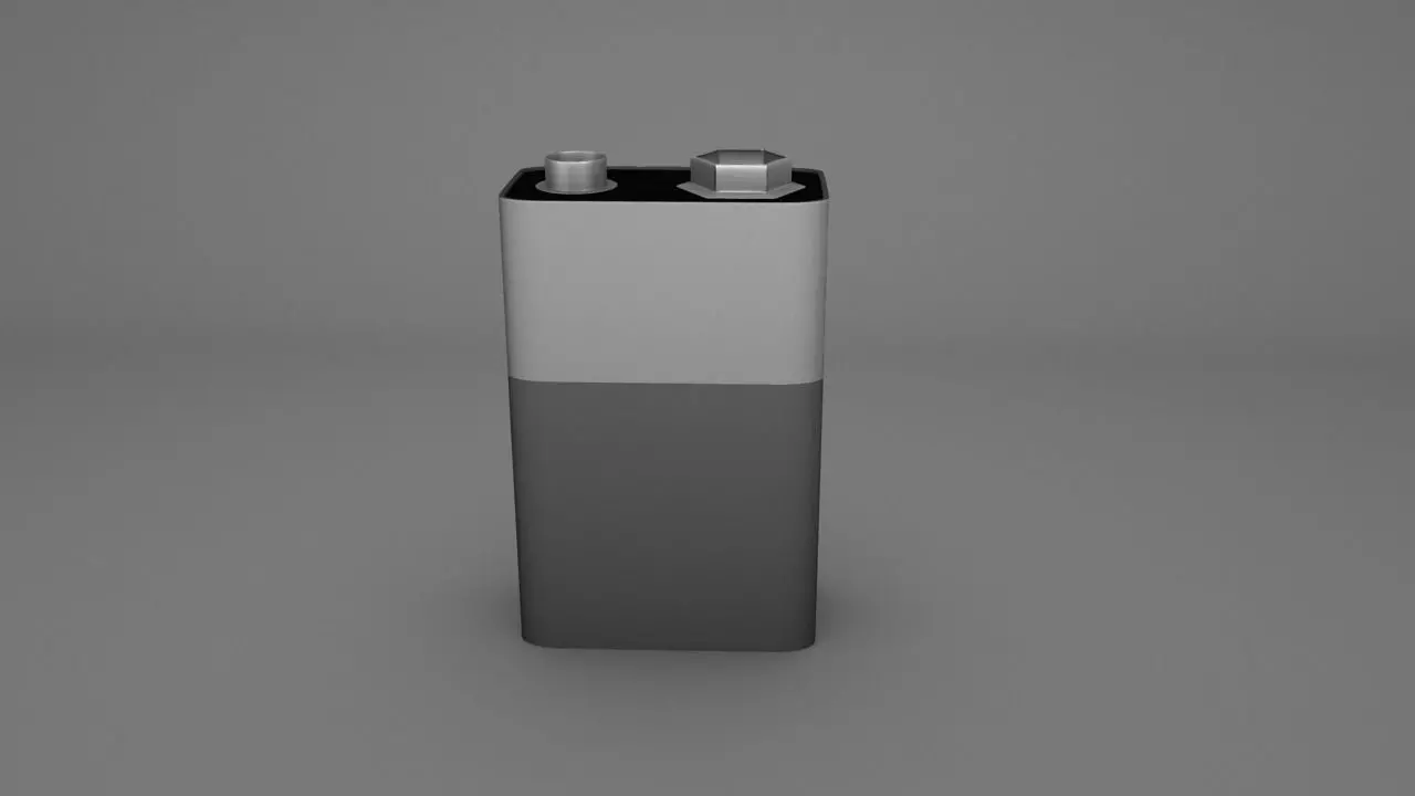 Nine-Volt Battery Free 3D model