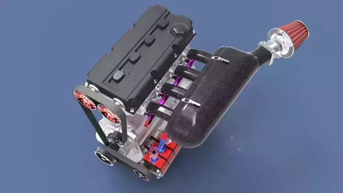 Race engine Super 2000 Rally 3D model
