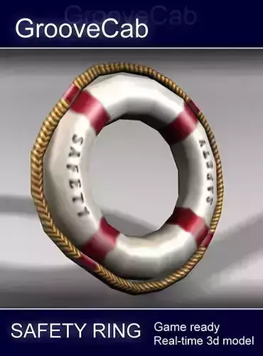 Pool Flotation Safety Ring Low Poly Low-poly 3D model