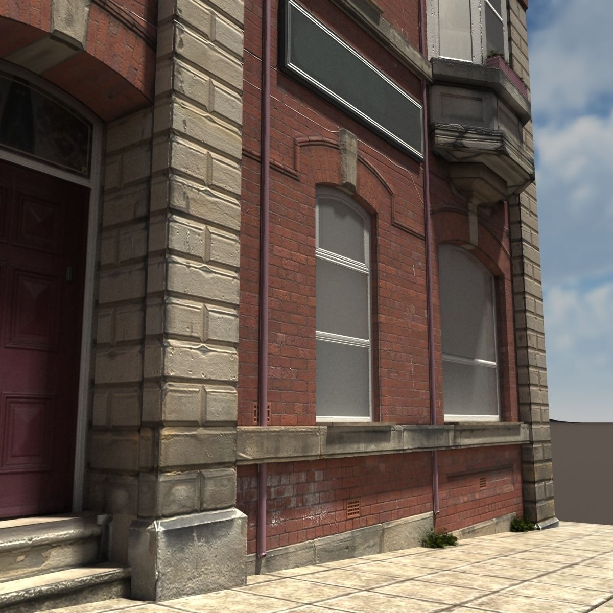 Apartment House Low Poly 3d Model 152 Low-poly 3D model_8