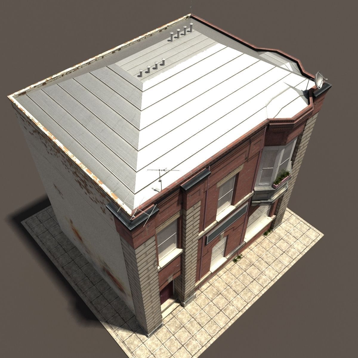 Apartment House Low Poly 3d Model 152 Low-poly 3D model_5