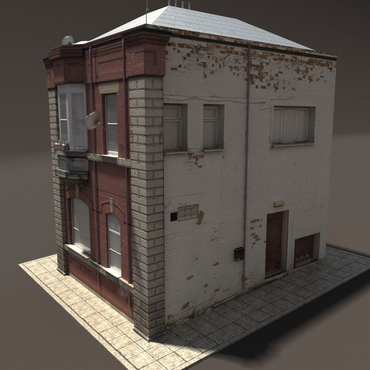 Apartment House Low Poly 3d Model 152 Low-poly 3D model_2