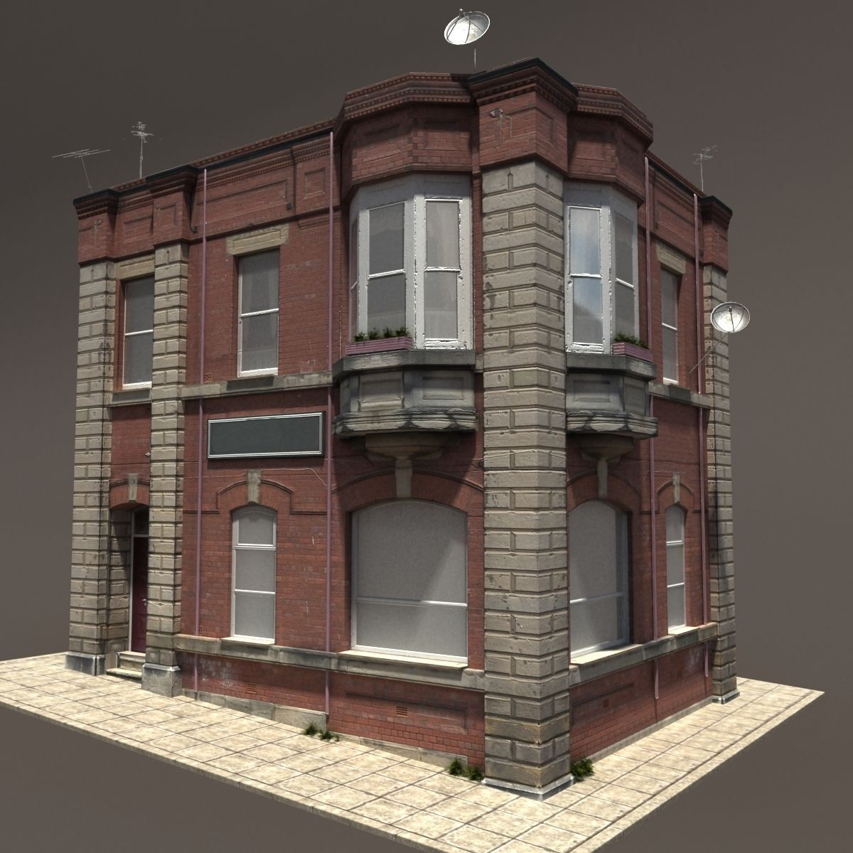 Apartment House Low Poly 3d Model 152 Low-poly 3D model_1