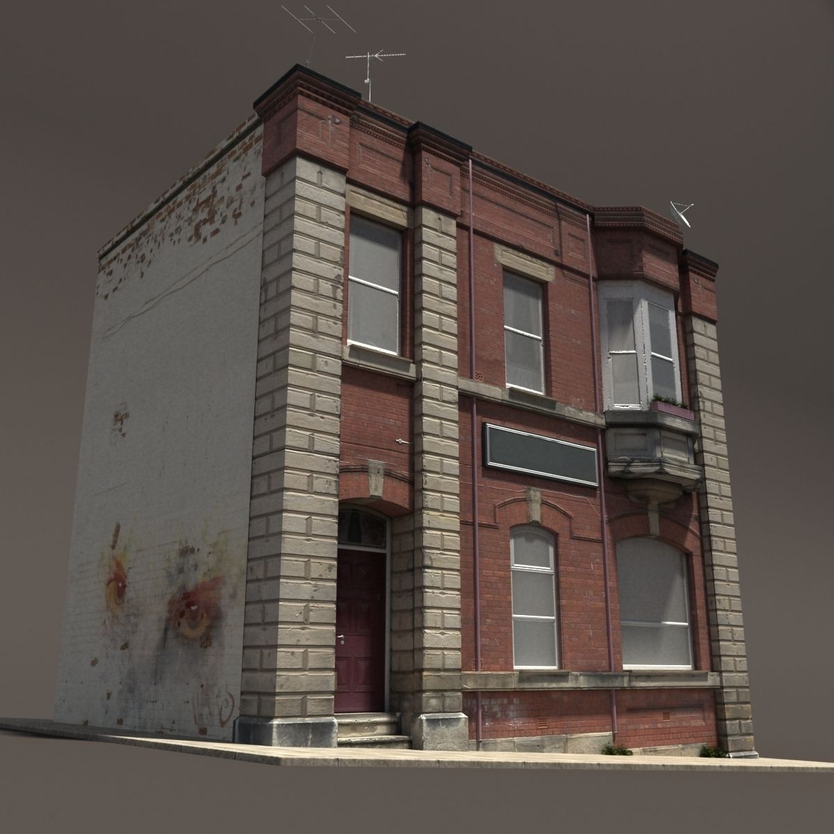 Apartment House Low Poly 3d Model 152 Low-poly 3D model_3