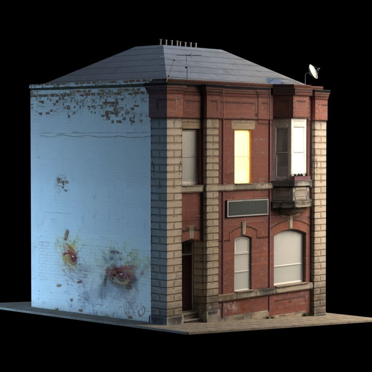 Apartment House Low Poly 3d Model 152 Low-poly 3D model_6