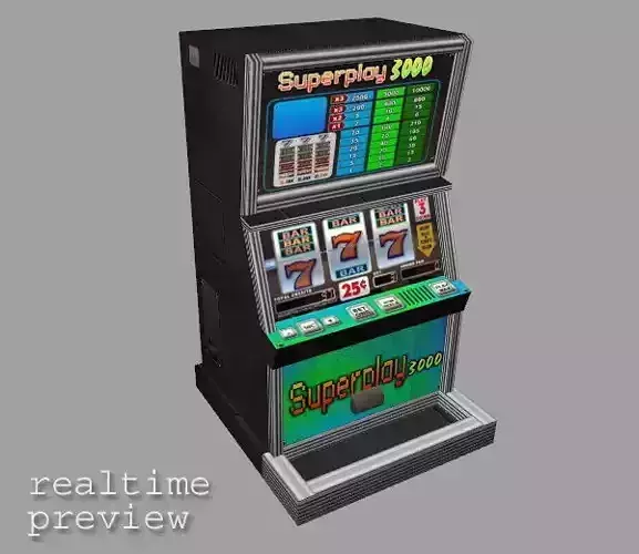 Slot Machine - Low Poly 2 Low-poly 3D model