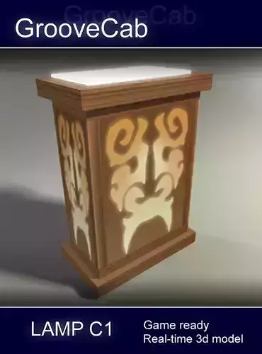 Wall Light Fixture C1  low poly