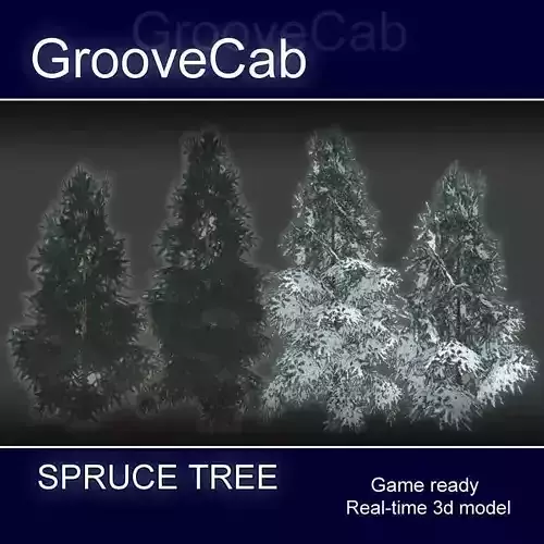 Spruce Trees Low Poly