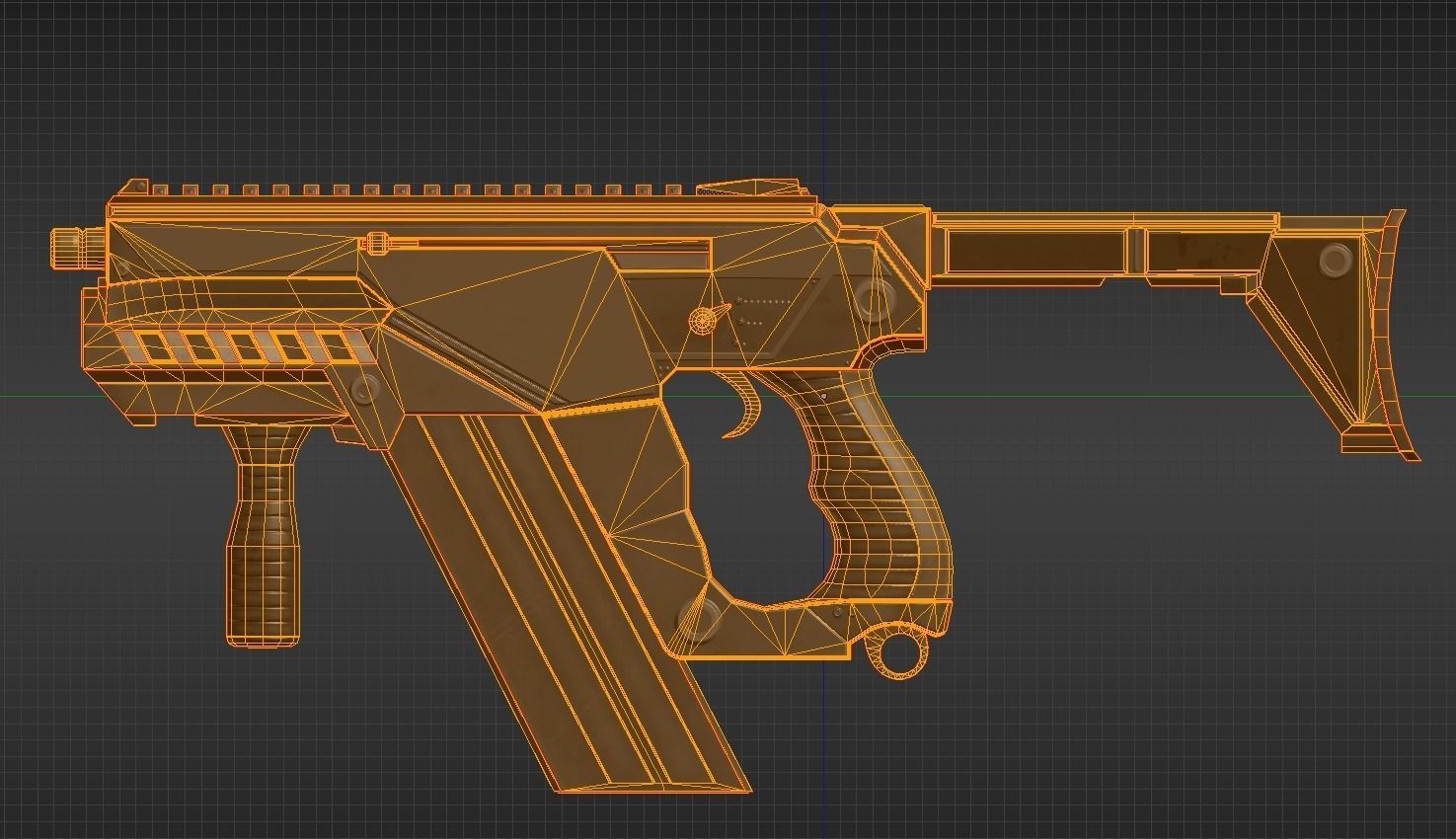 Submachine Gun M24 R Free low-poly 3D model_34