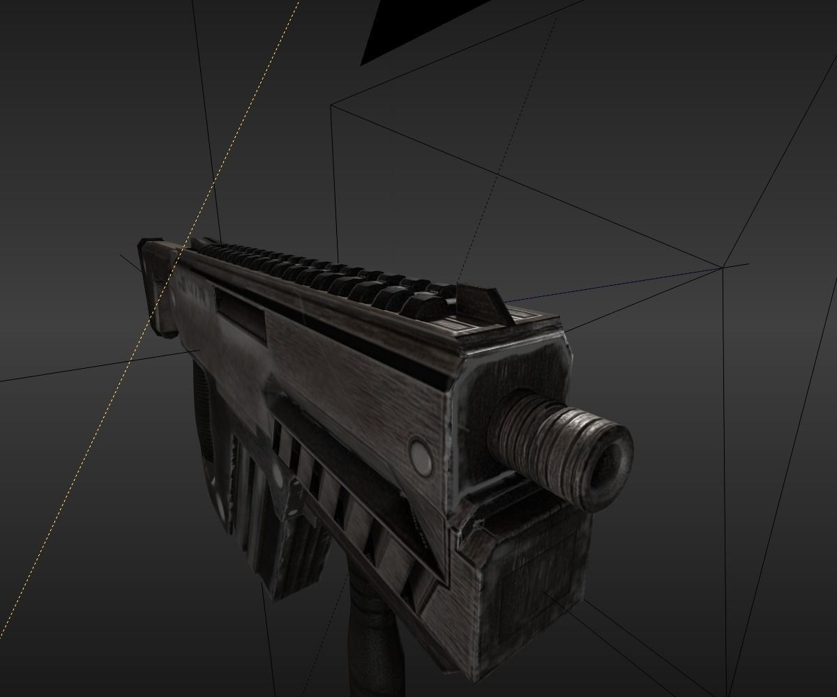 Submachine Gun M24 R Free low-poly 3D model_20