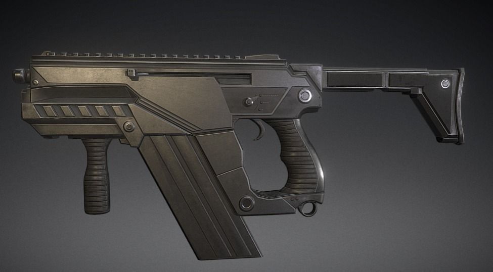 Submachine Gun M24 R Free low-poly 3D model_33