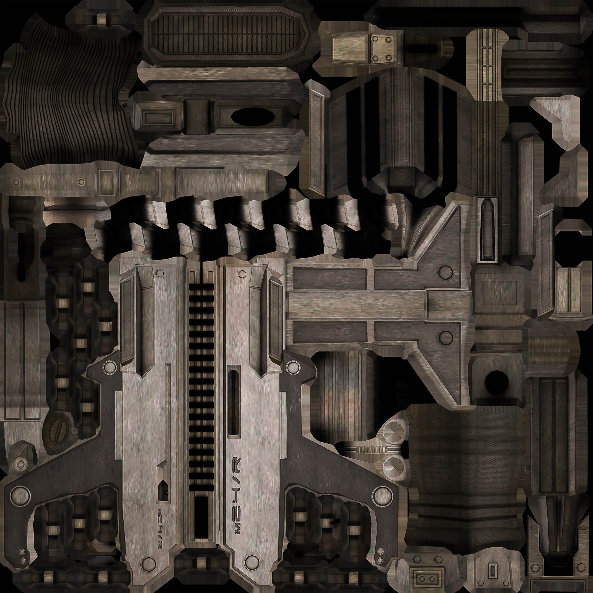 Submachine Gun M24 R Free low-poly 3D model_29