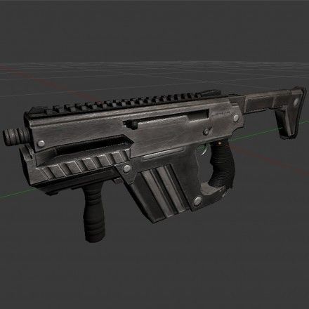Submachine Gun M24 R Free low-poly 3D model_18