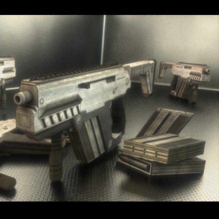 Submachine Gun M24 R Free low-poly 3D model_17