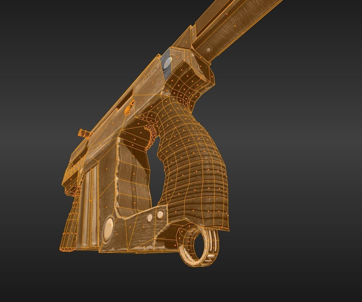 Submachine Gun M24 R Free low-poly 3D model_12