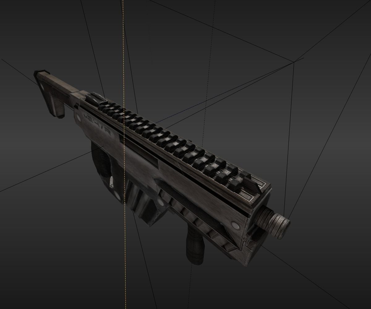 Submachine Gun M24 R Free low-poly 3D model_28