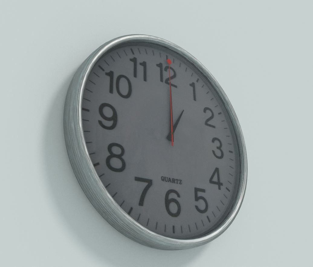 Clock BGE Cycles or with Constraints for Animations Free low-poly 3D model_4