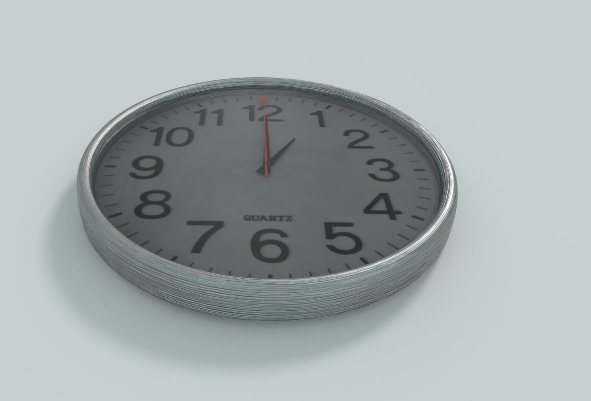 Clock BGE Cycles or with Constraints for Animations Free low-poly 3D model_6