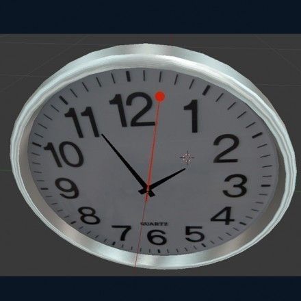 Clock BGE Cycles or with Constraints for Animations Free low-poly 3D model_12