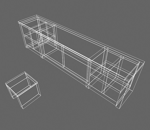 Storage Cabinet  low poly 3D model_5