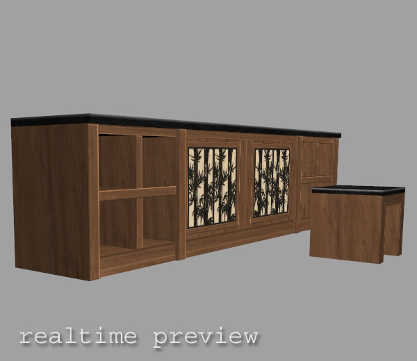 Storage Cabinet  low poly 3D model_2