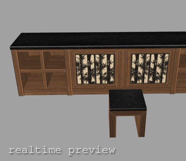 Storage Cabinet  low poly 3D model_3