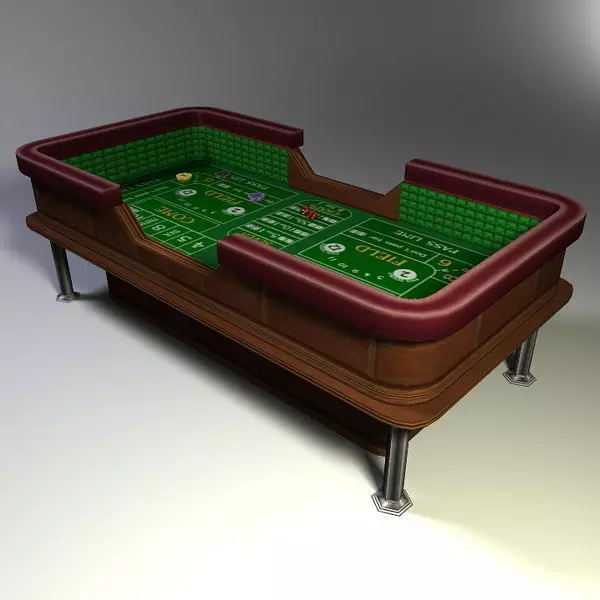 Craps Table Low Poly Low-poly 3D model_0