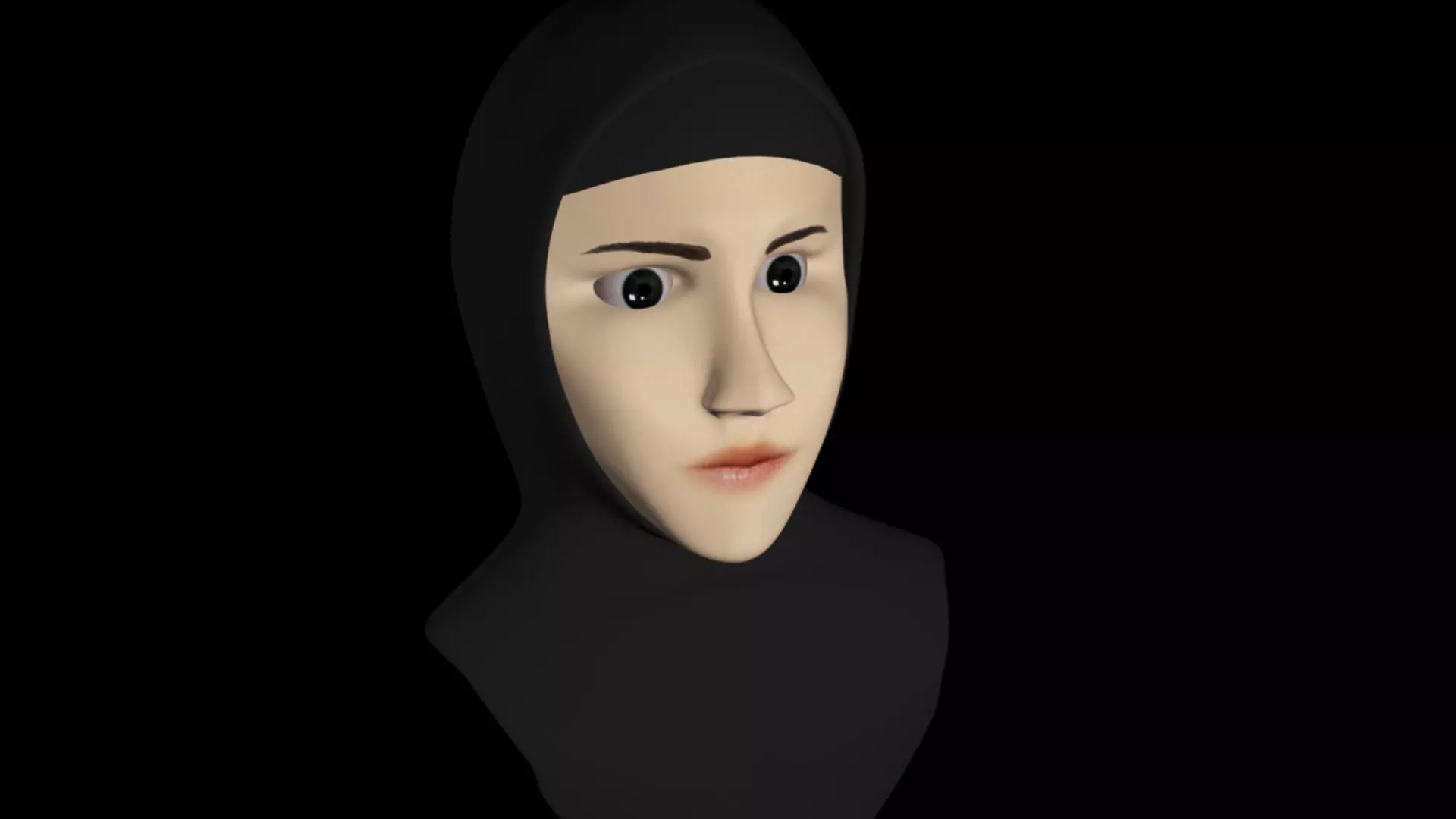 girl indo Low-poly 3D model