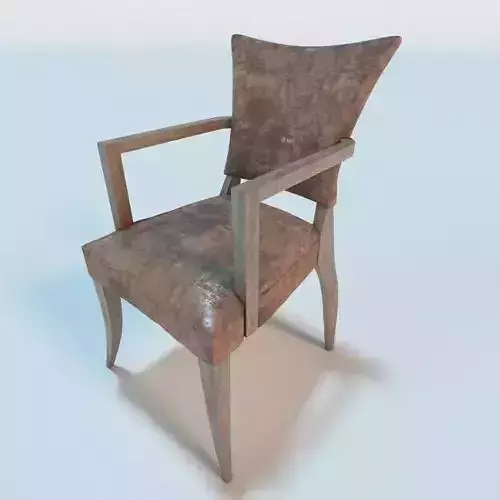 Adele Leather Side Chair 3D model