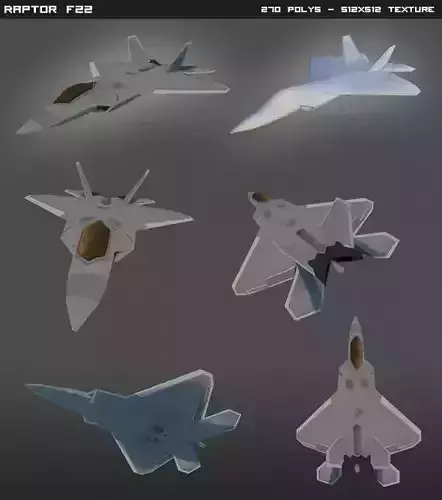 F22 Raptor lowpoly
