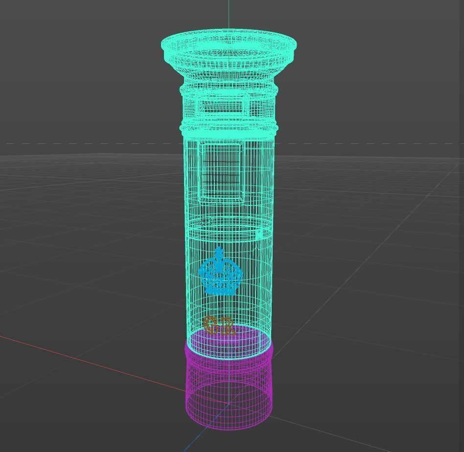 Royal Mail London Postbox 3D model_6