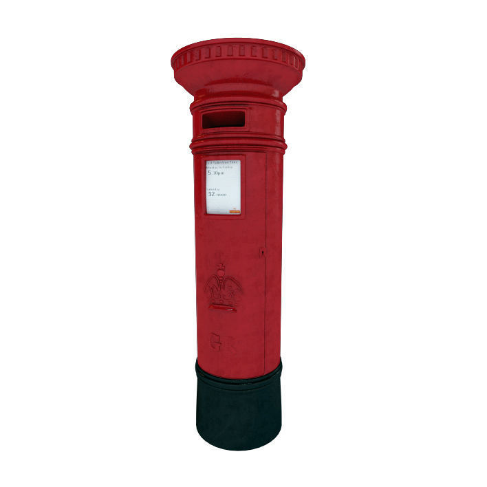 Royal Mail London Postbox 3D model_1
