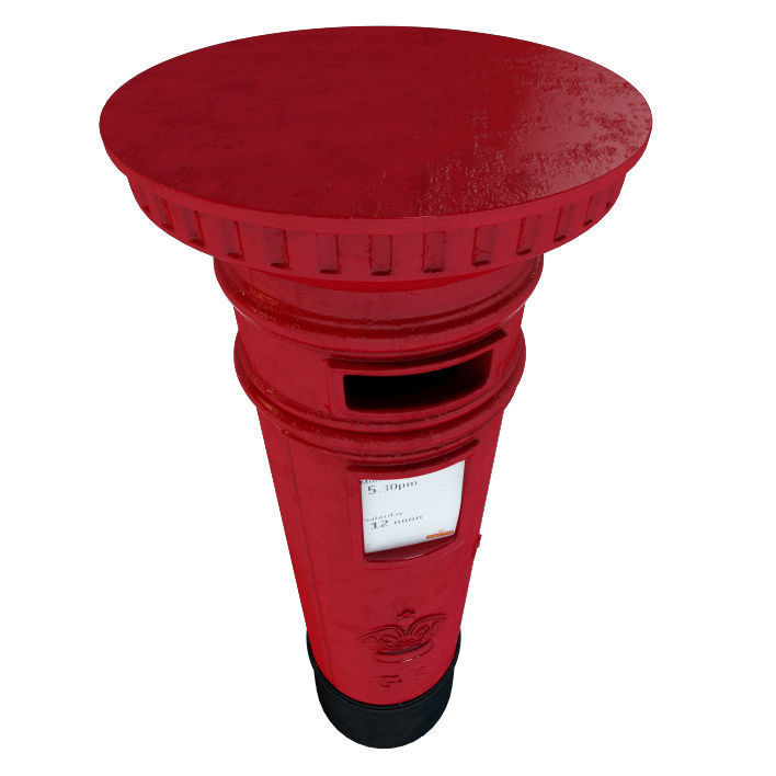 Royal Mail London Postbox 3D model_2