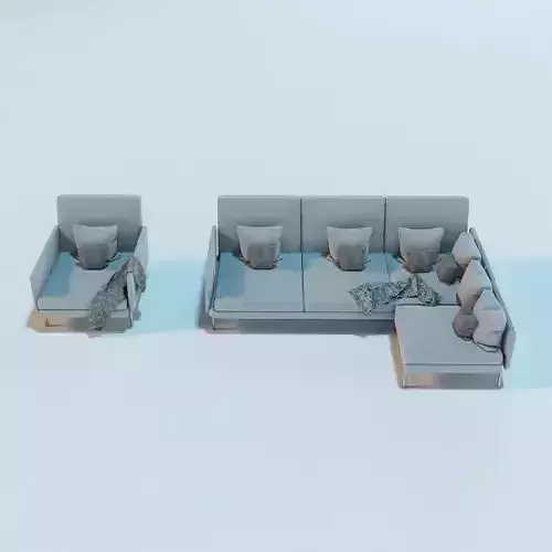 Modern living room sofa and chair