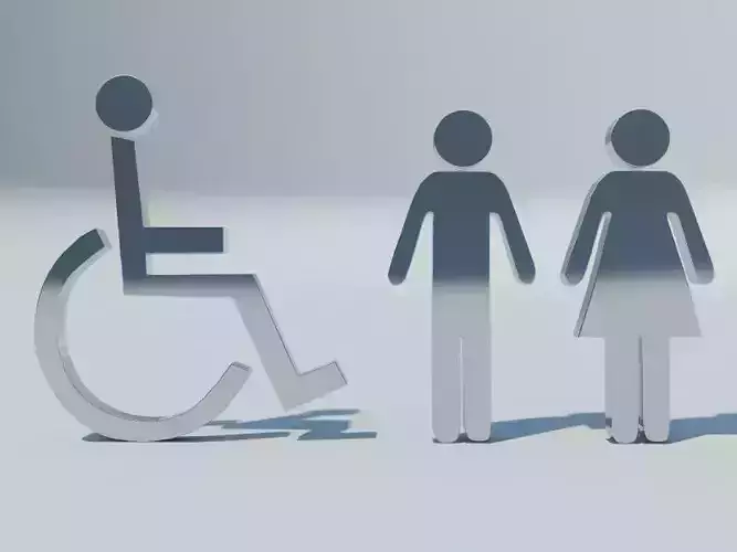 Toilet signs 3D model