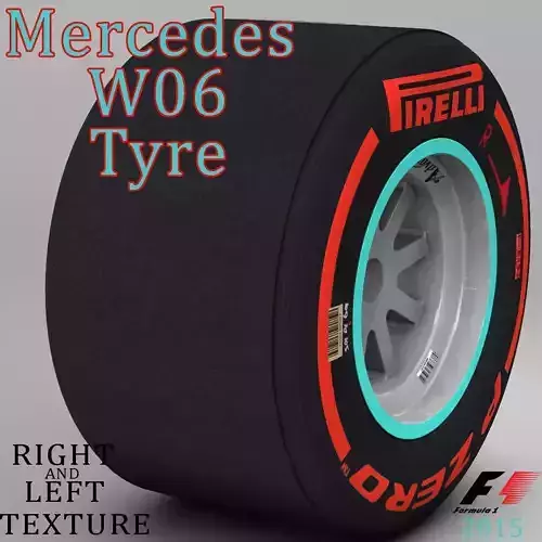 W06 Supersoft rear tyre Low-poly 3D model