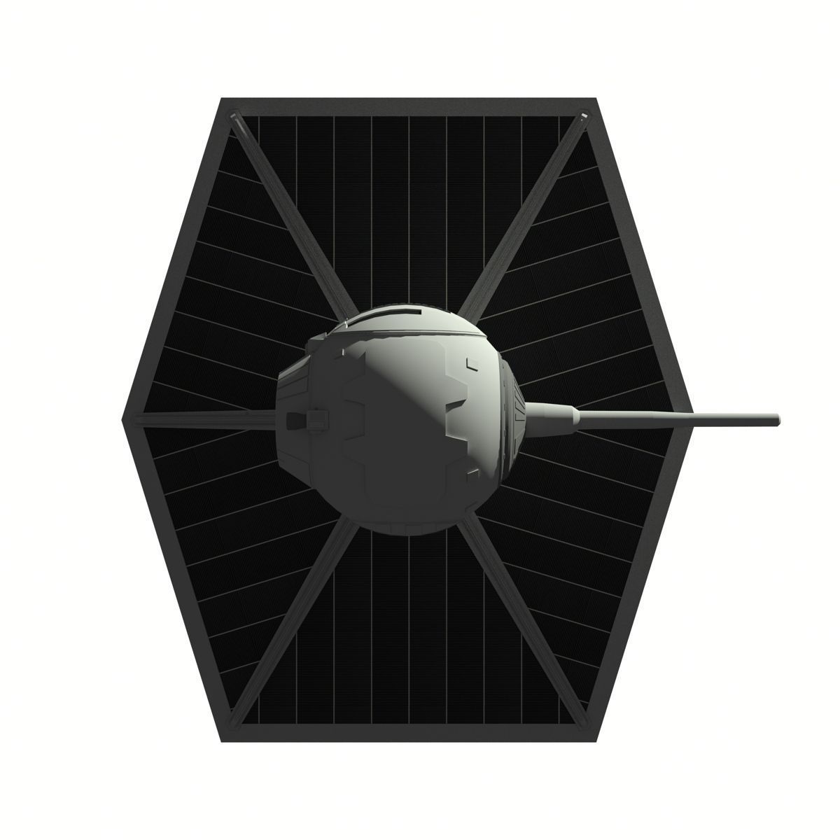 TIE Experimental M1 3D model_7