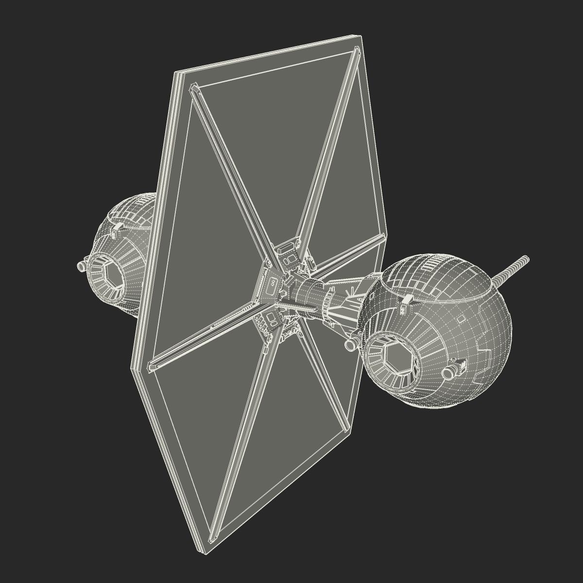 TIE Experimental M1 3D model_13