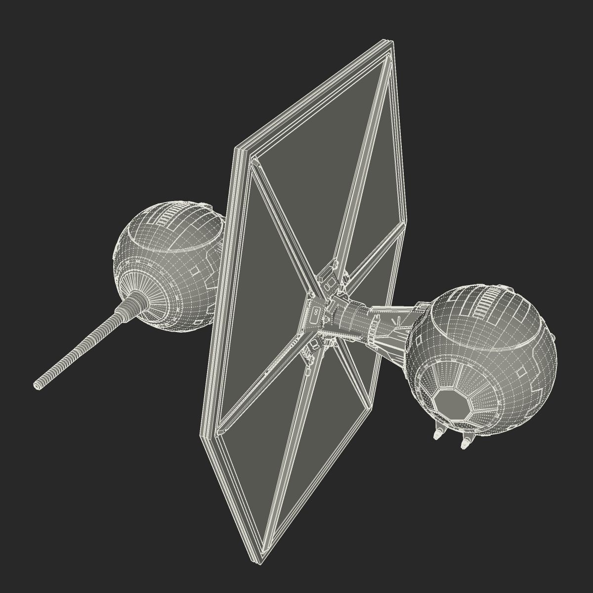 TIE Experimental M1 3D model_11