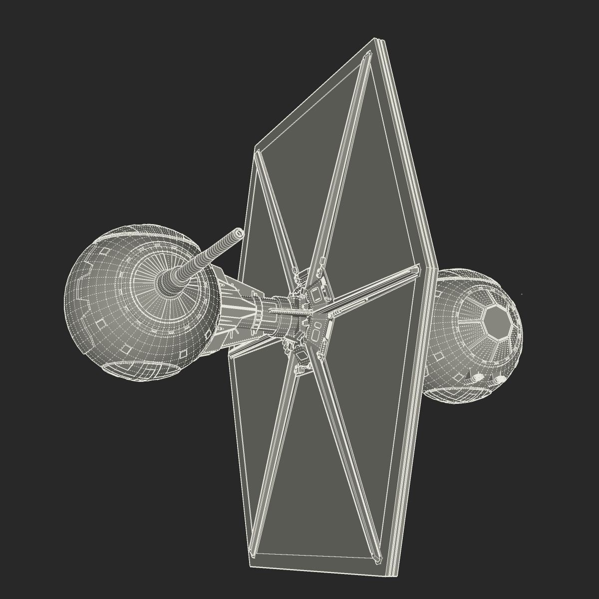 TIE Experimental M1 3D model_12