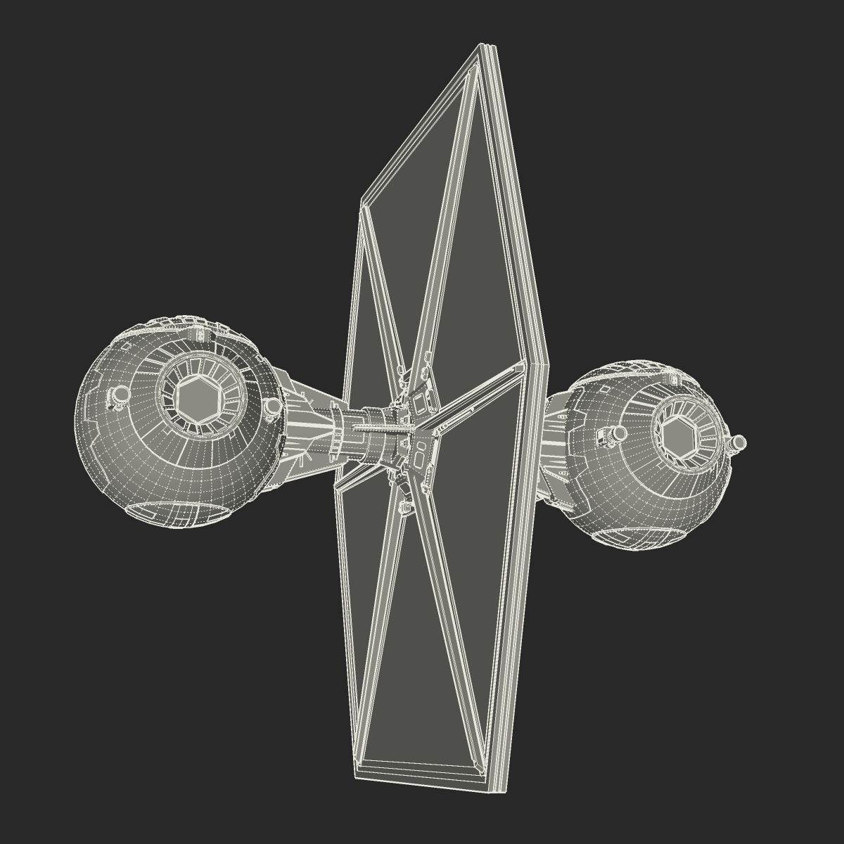 TIE Experimental M1 3D model_14