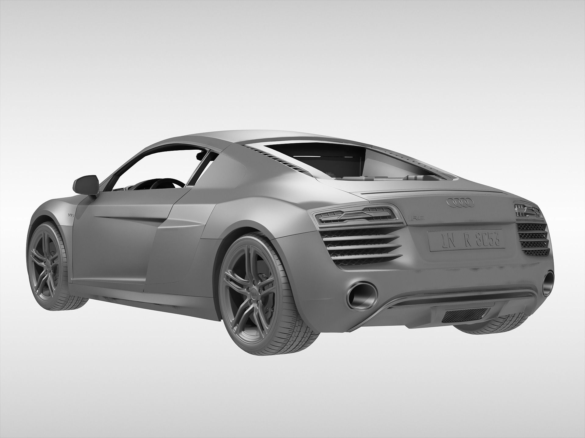 Audi R8 V10 Coupe 2013 3D model_11