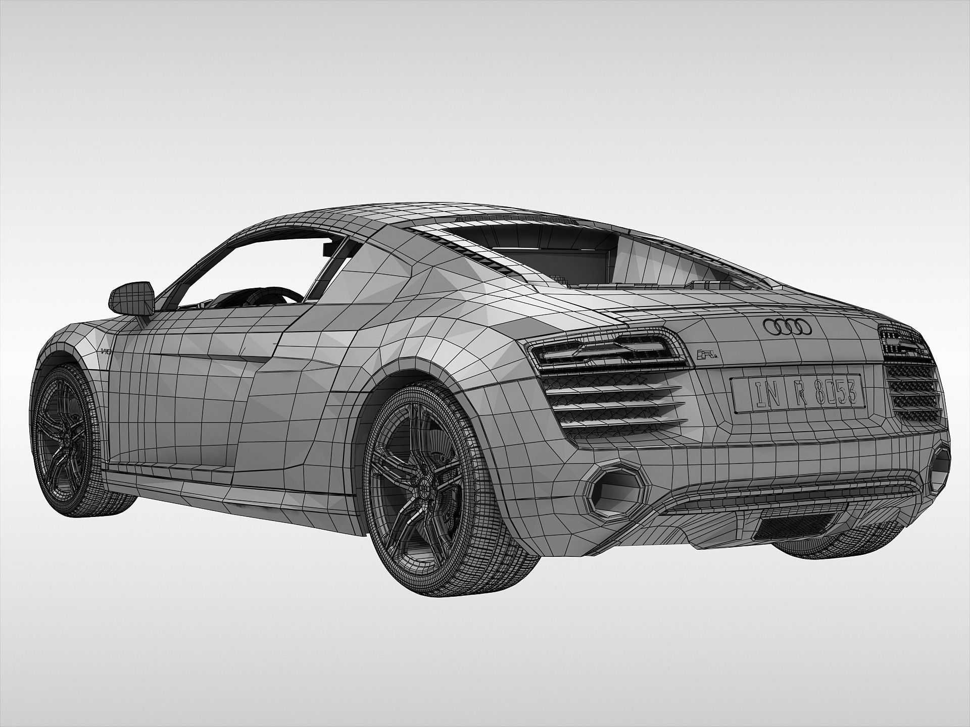 Audi R8 V10 Coupe 2013 3D model_16